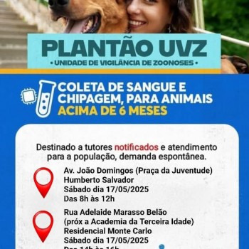 Plantão da Unidade de Vigilância de Zoonoses